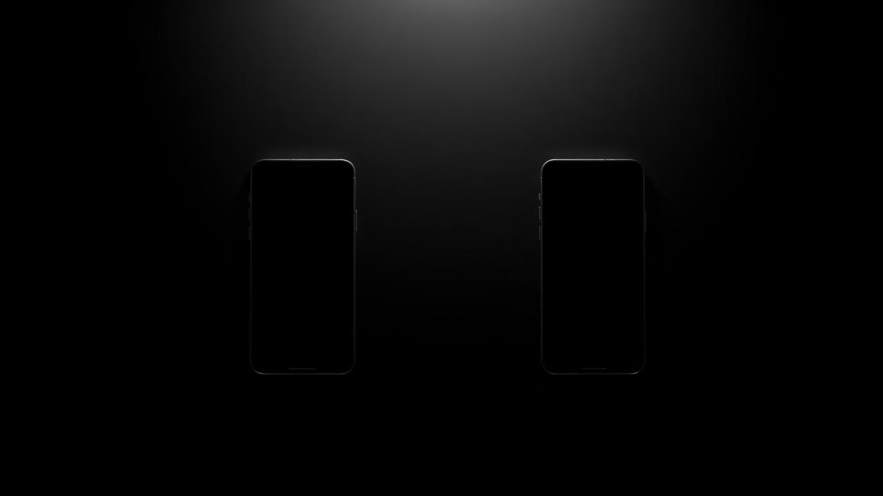 Two smartphones showing sleek native mobile app interfaces — mobile app development by Cinematic Production